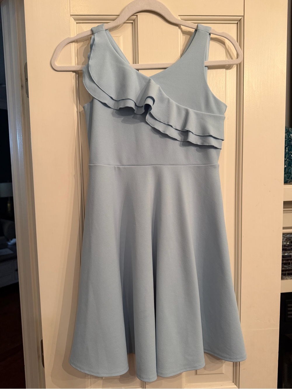 Honey and Rosie Light Blue Ruffle Girls Dress Size 12